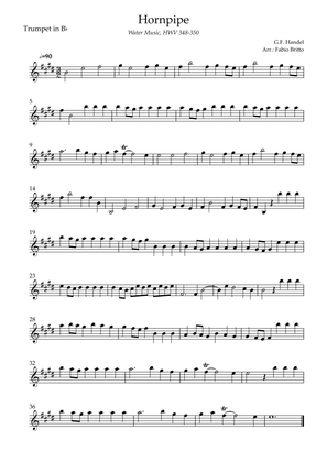Hornpipe (G.F. Handel HWV 348-350) for Trumpet in Bb Solo