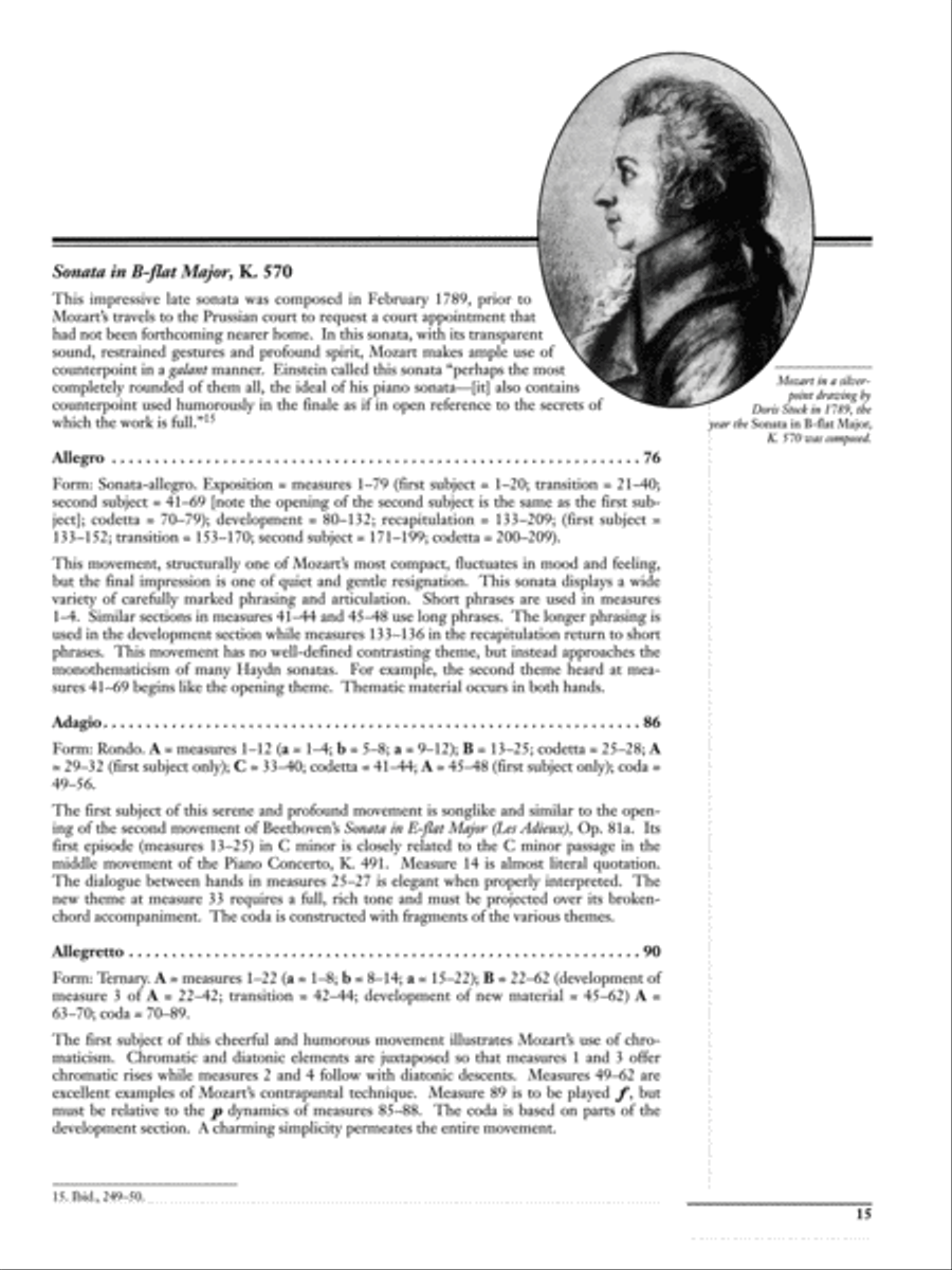 Mozart -- Selected Intermediate to Early Advanced Piano Sonata Movements Piano Solo scores gallery preview page 3