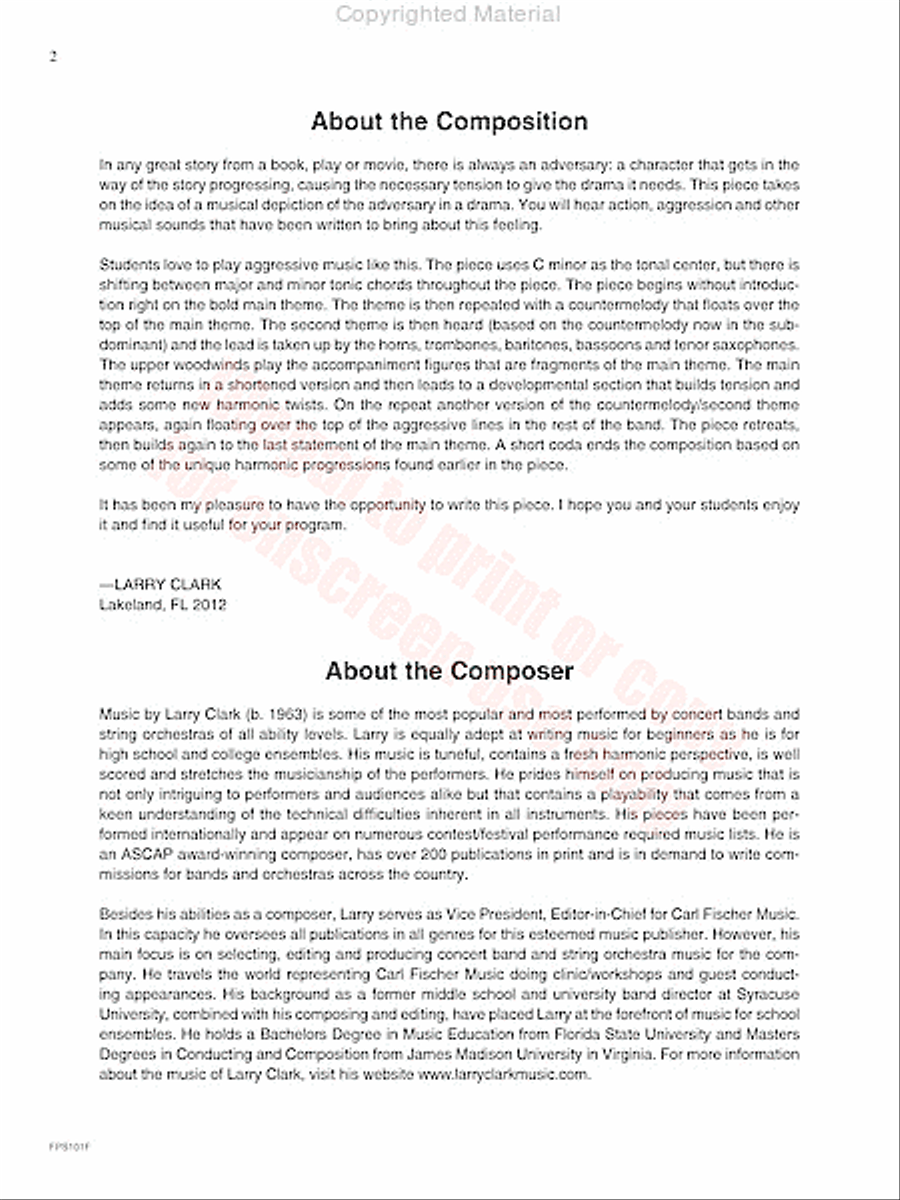 Adversary Concert Band scores gallery preview page 3