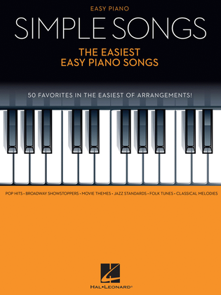 Book cover for Simple Songs – The Easiest Easy Piano Songs