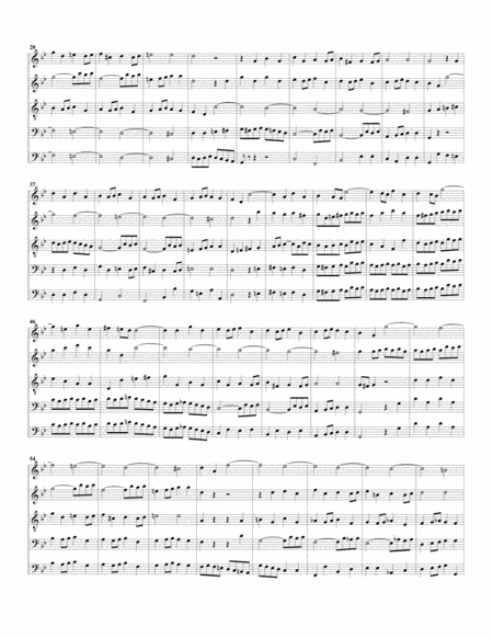 Coro: Denn vor dir wird kein Lebendiger gerecht from Cantata BWV 105 (arrangement for 5 recorders)
