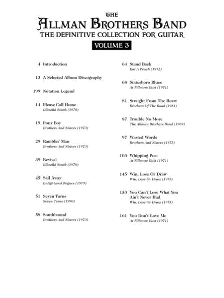 The Allman Brothers Band – The Definitive Collection for Guitar – Volume 3 Electric Guitar scores gallery preview page 4