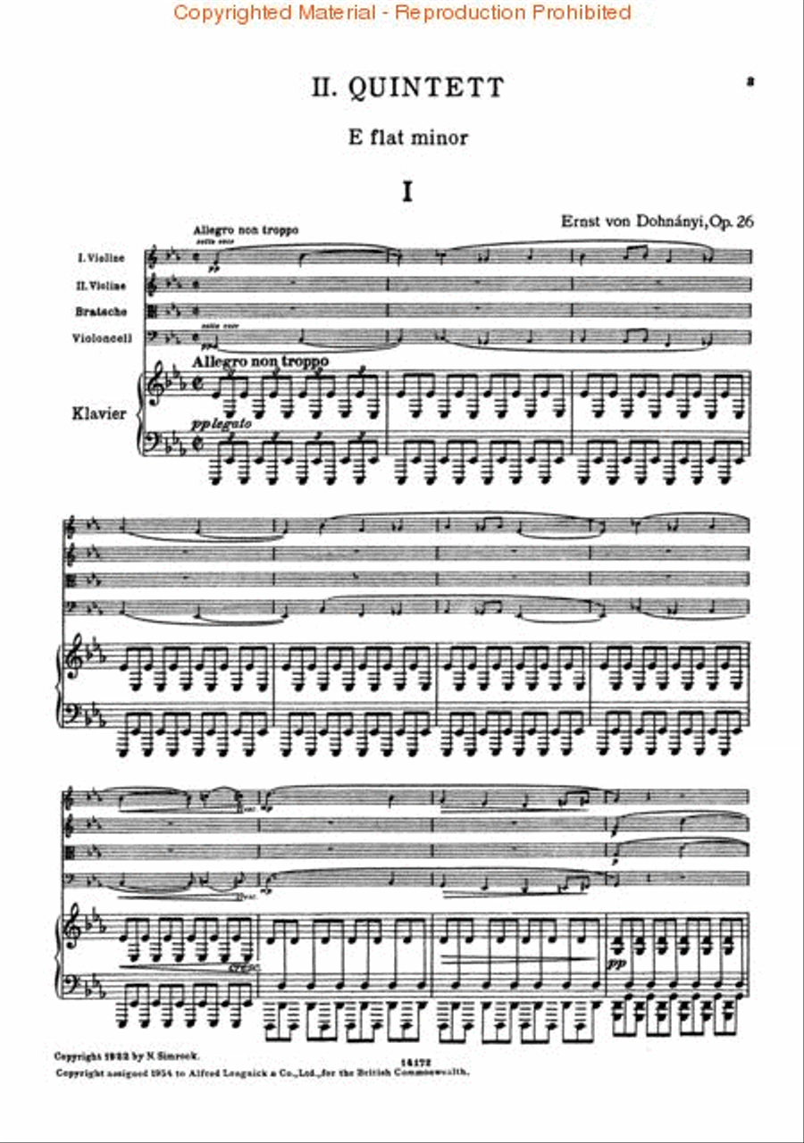 Piano Quintet No. 2, Op. 26 Piano Quintet scores gallery preview page 2