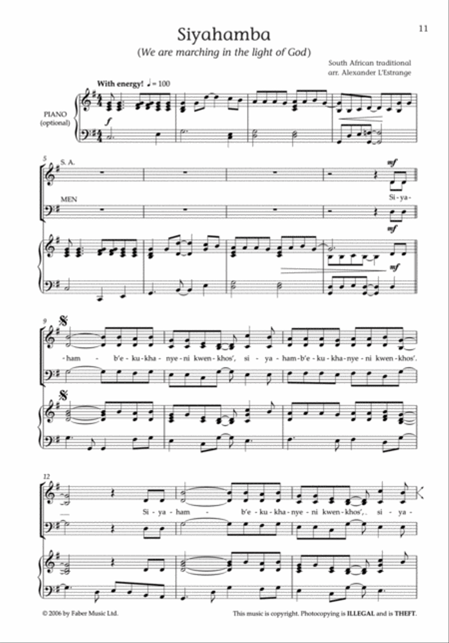 More Songs of a Rainbow Nation 3-Part scores gallery preview page 4