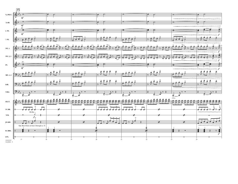 Irresistible - Conductor Score (Full Score) Marching Band scores gallery preview page 4