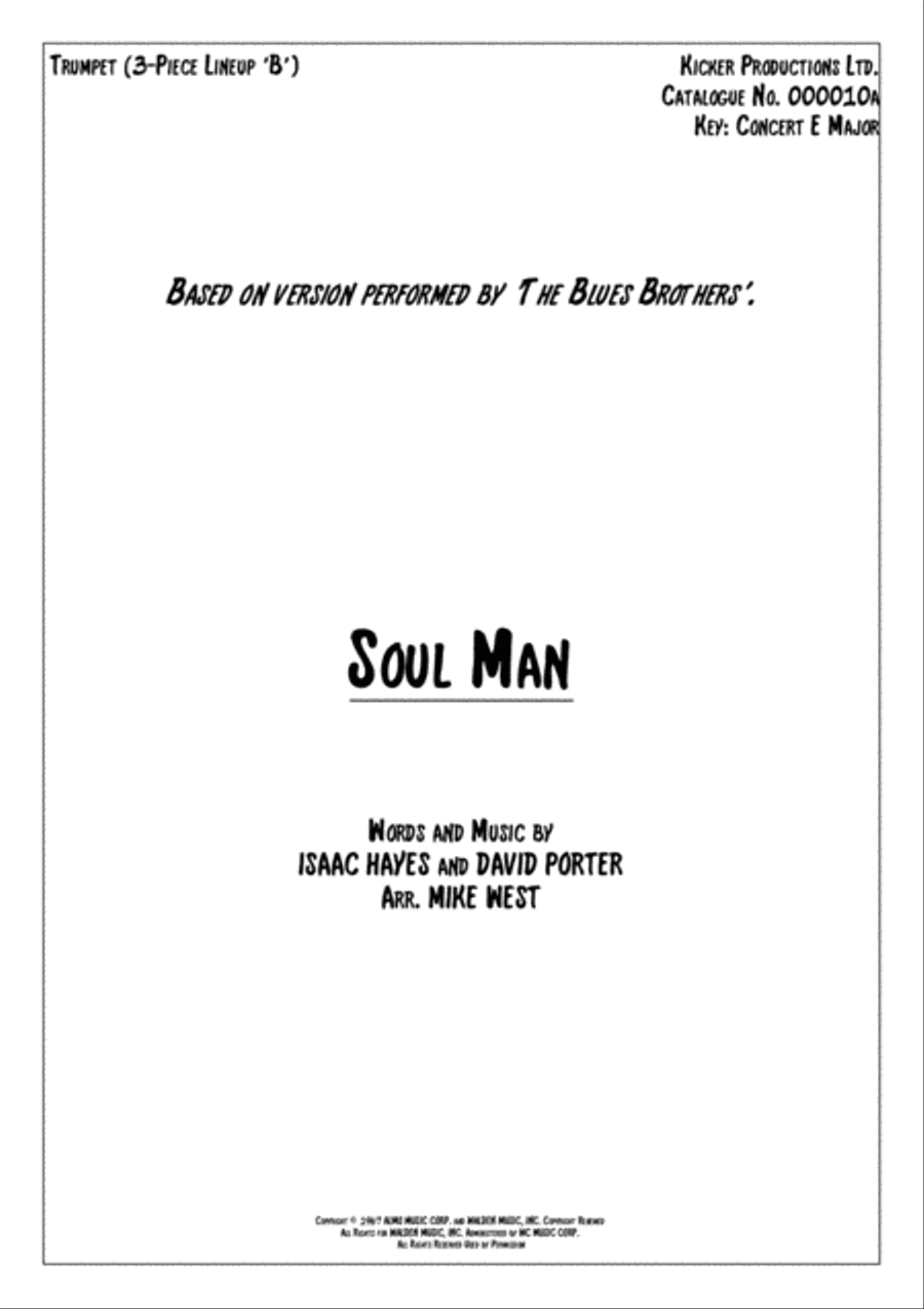 Soul Man Small Ensemble scores gallery preview page 1