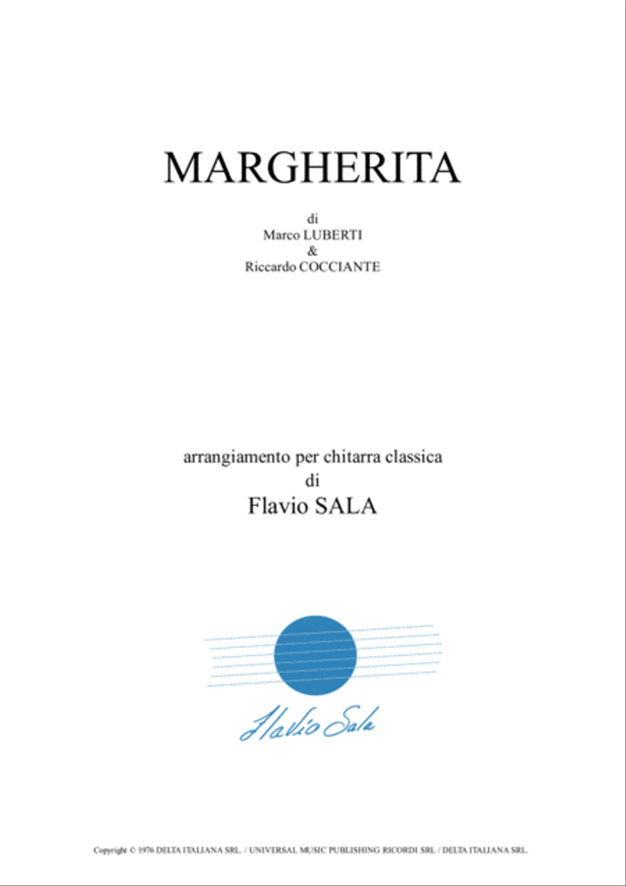 Margherita Guitar Solo scores gallery preview page 1