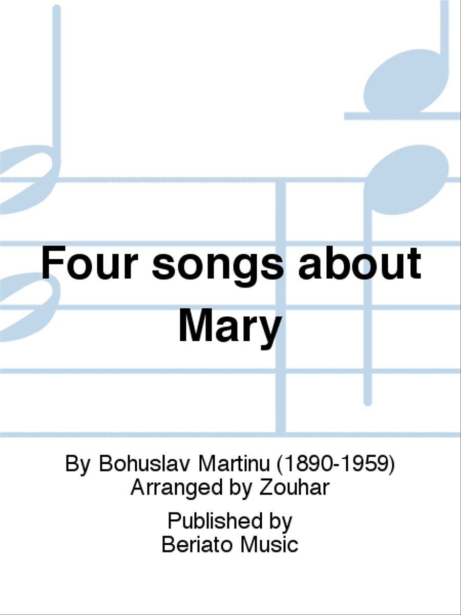 Four songs about Mary 4-Part scores gallery preview page 1
