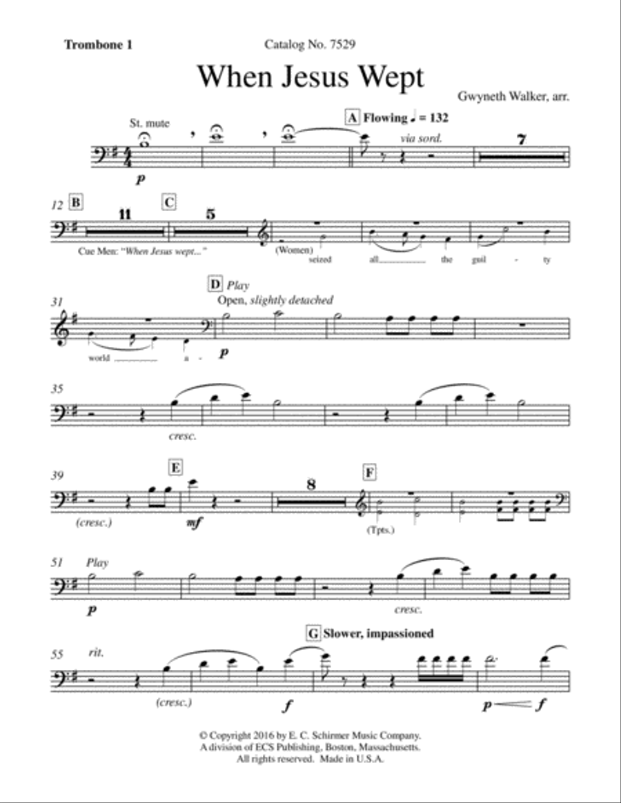 When Jesus Wept Choir scores gallery preview page 5