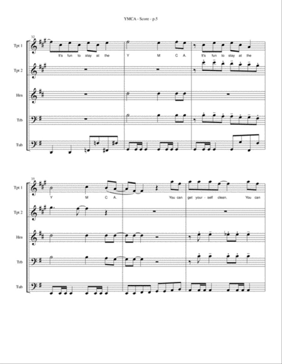 Y.M.C.A. Brass Ensemble scores gallery preview page 5