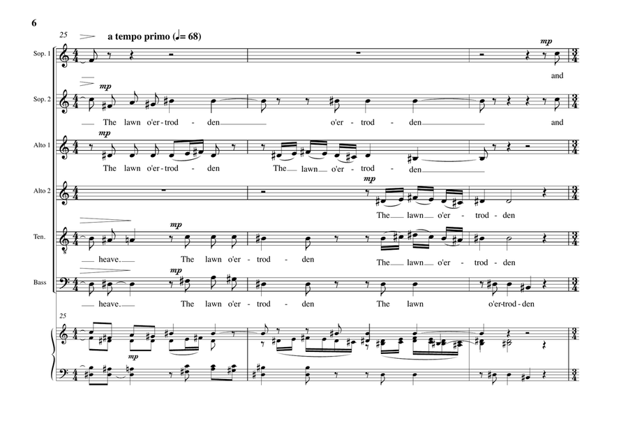 October Dawn - Choral Song (SSAATB) SSAATB scores gallery preview page 6