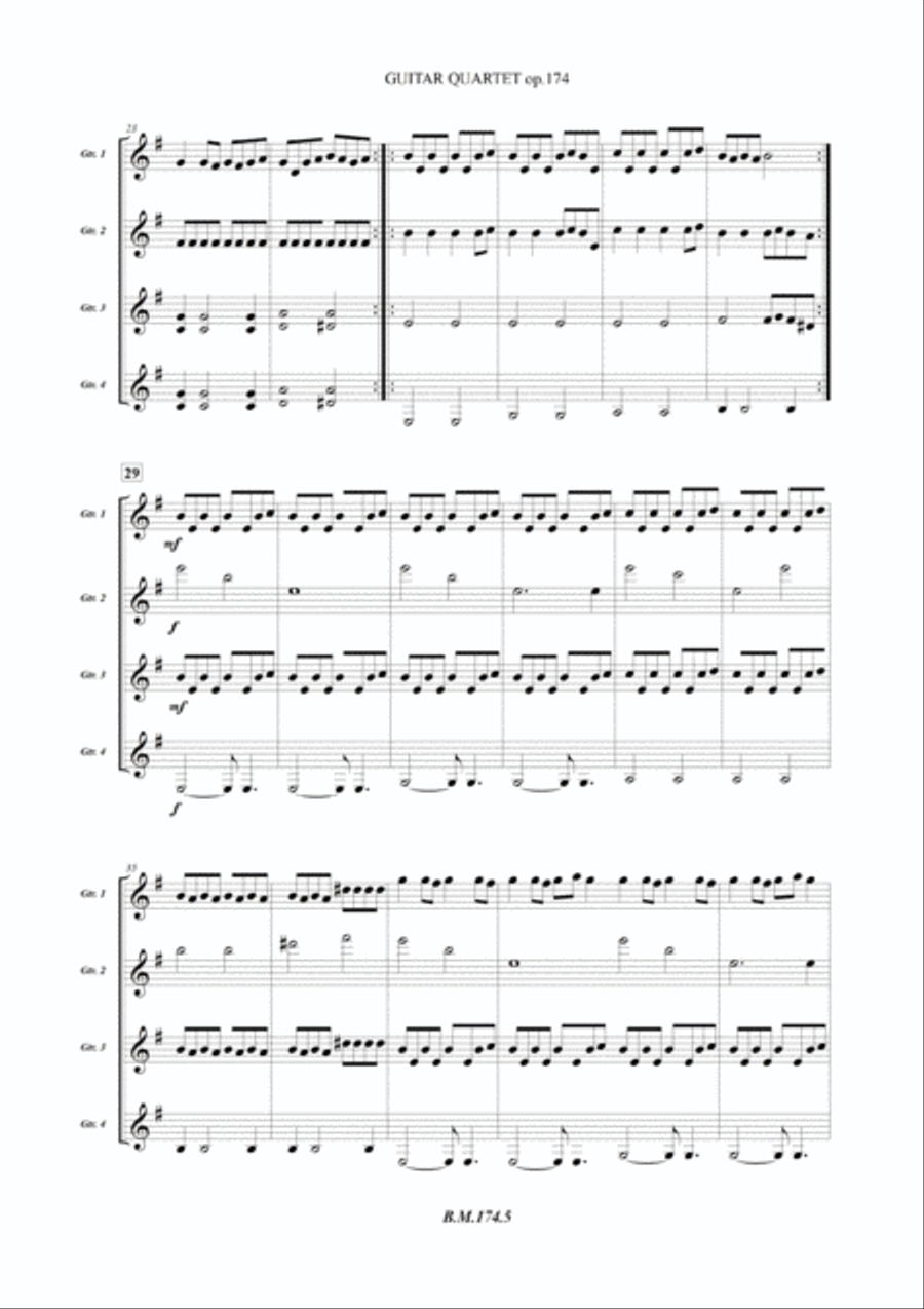 MUSIC for 4 GUITARS MUSIC for 4 GUITARS Full Orchestra scores gallery preview page 6