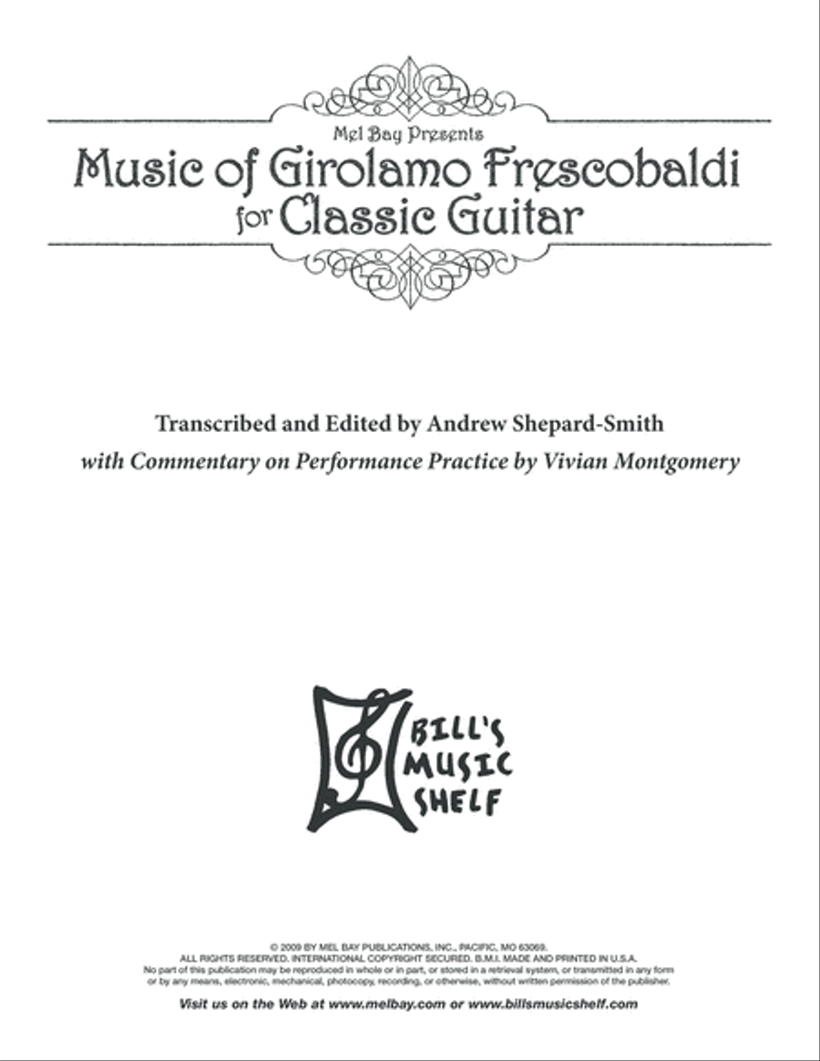 Music of Girolamo Frescobaldi For Classic Guitar Acoustic Guitar scores gallery preview page 2