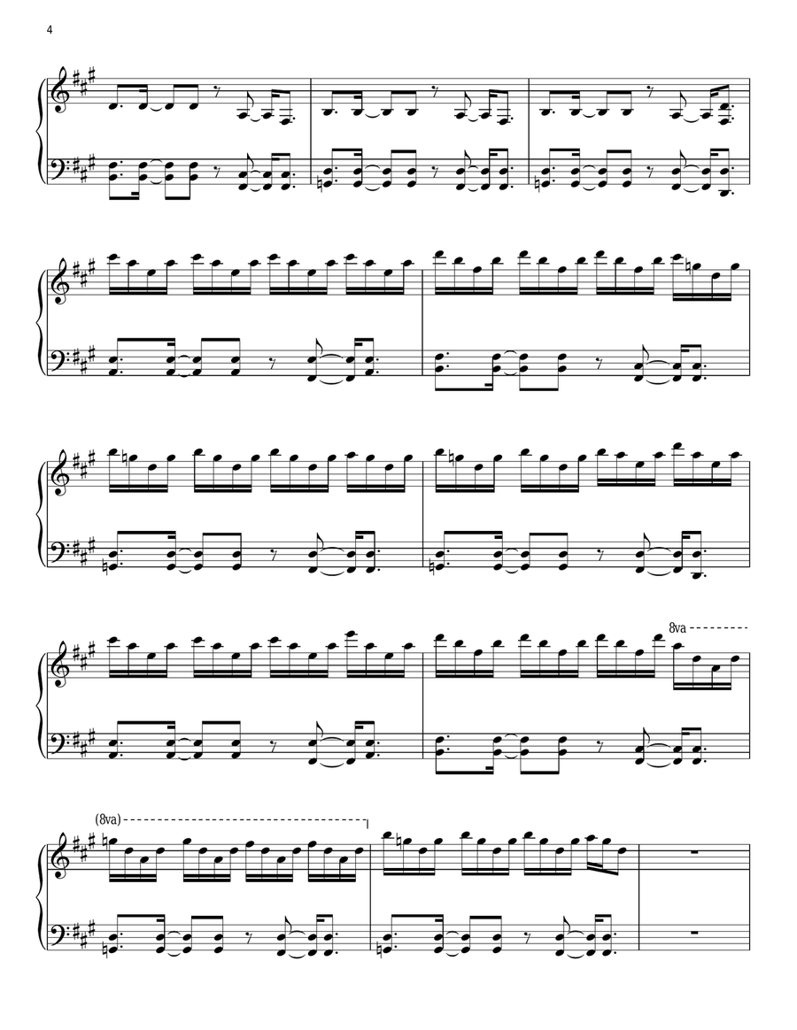 Don't You Worry Child Piano Solo scores gallery preview page 4