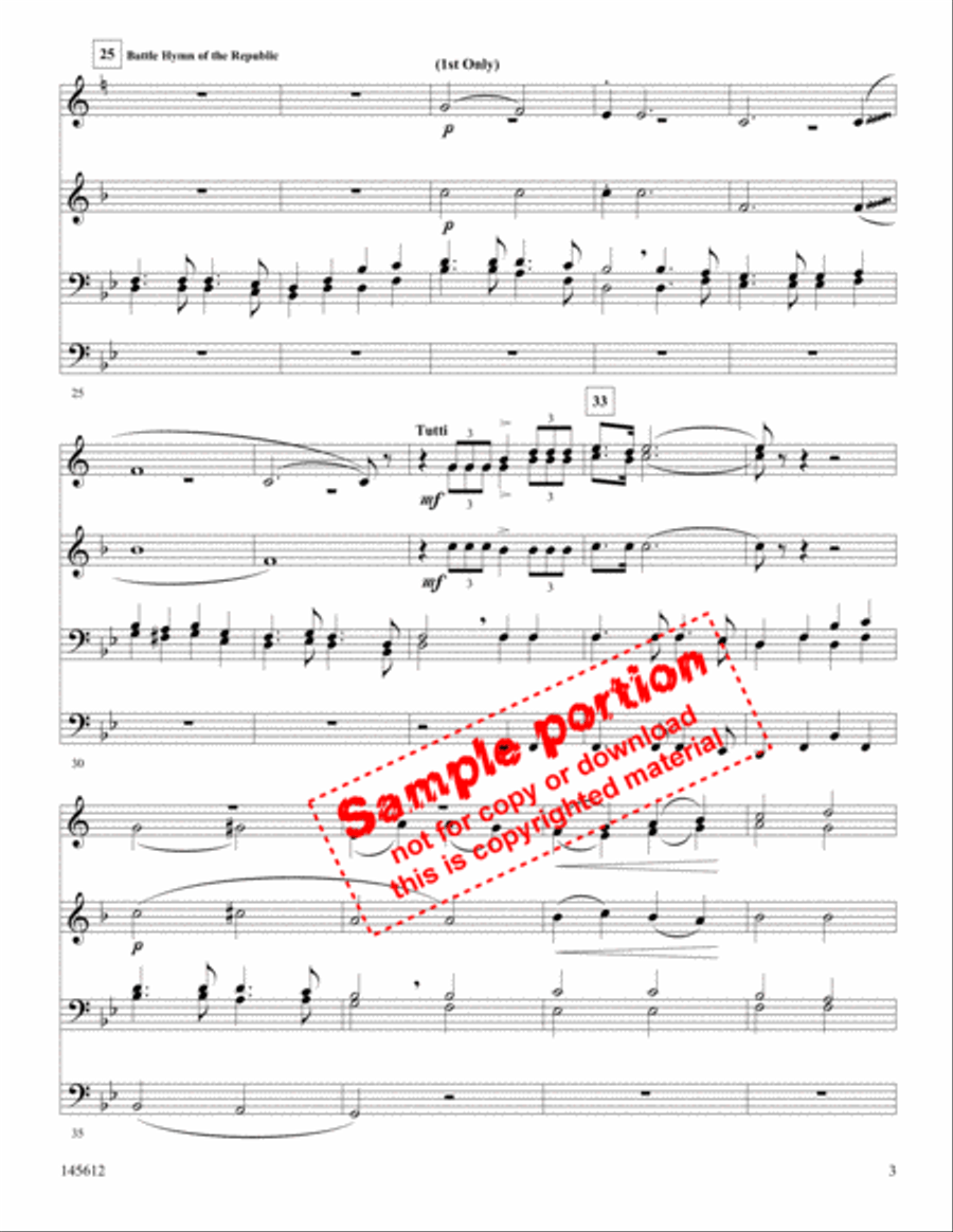 Patriot's Medley Brass Ensemble scores gallery preview page 3