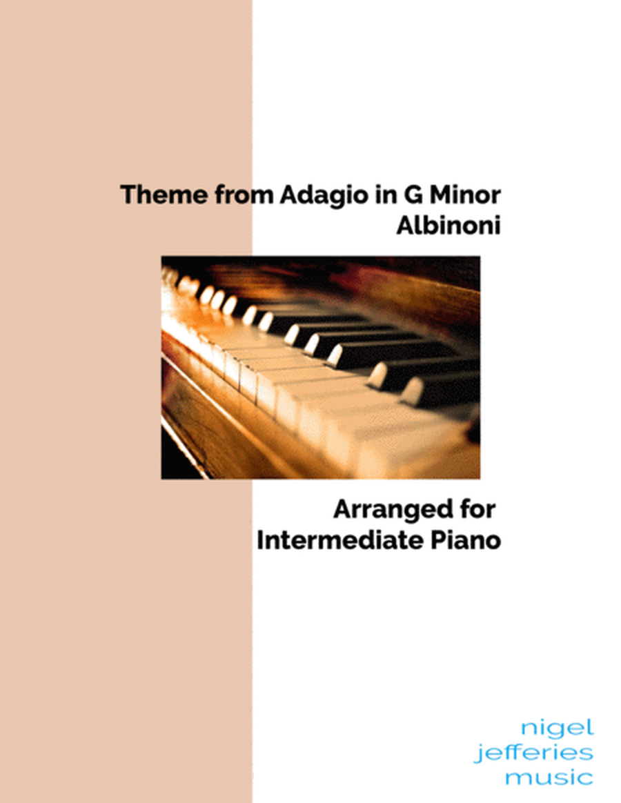 Theme from Albinoni's Adagio in G Minor arranged for intermediate piano image number null