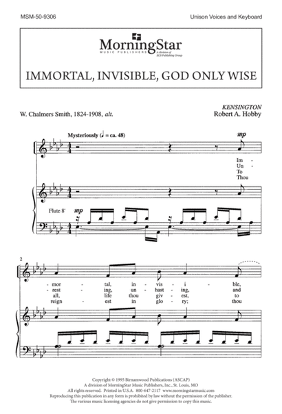 Immortal, Invisible, God Only Wise (Downloadable Choral Score)