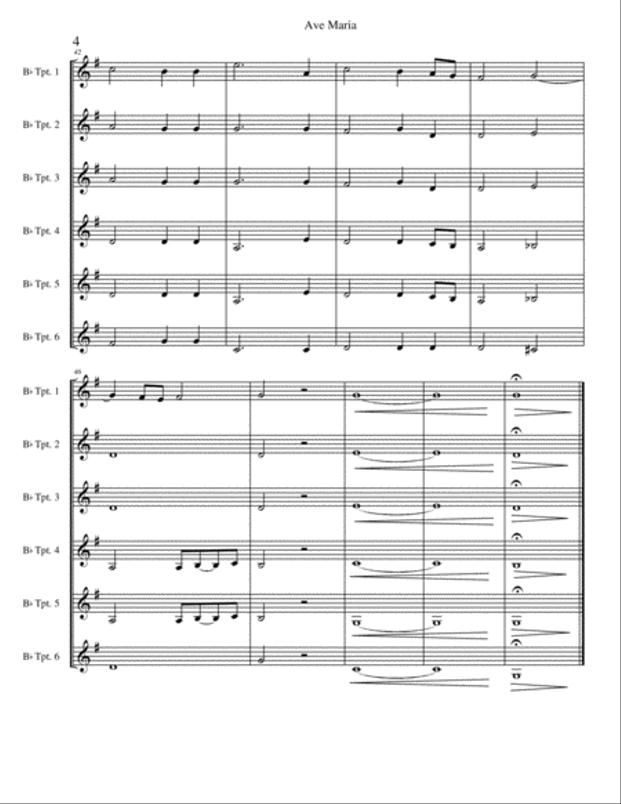 Bruckner - Ave Maria Brass Ensemble scores gallery preview page 4