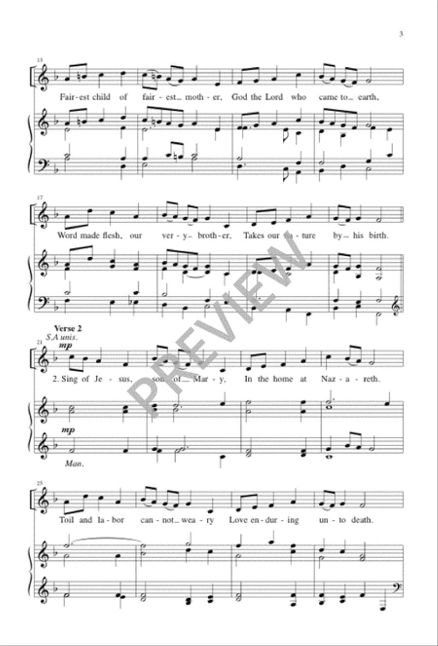 Sing of Mary Sing of Mary 4-Part scores gallery preview page 2