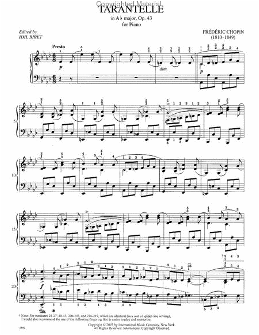 Tarantelle in Ab Major, Opus 43 Piano Solo scores gallery preview page 2