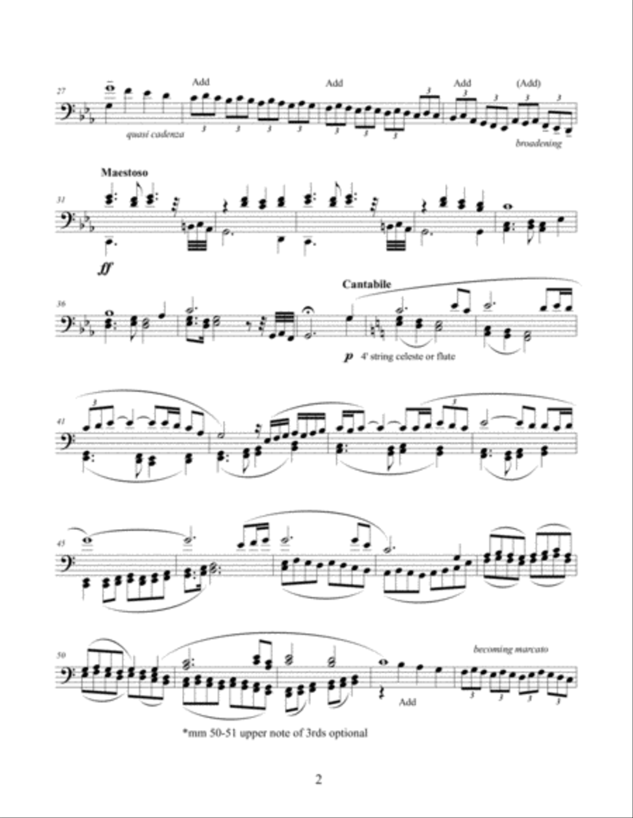 Pedal Fantasia on Amazing Grace Organ Solo scores gallery preview page 2