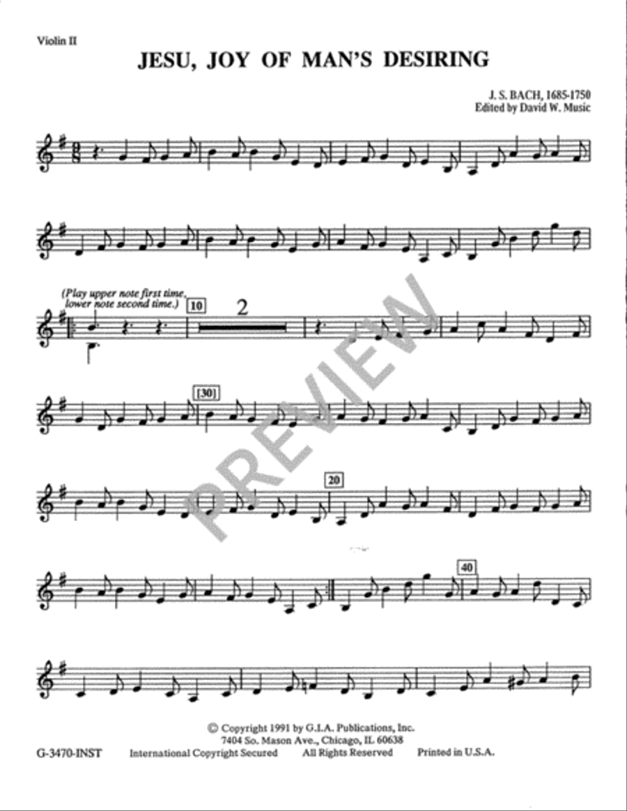 Jesu, Joy of Man's Desiring - Instrument edition Oboe scores gallery preview page 5