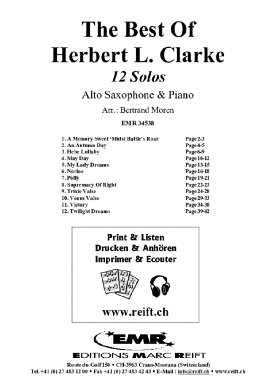 The Best Of Herbert L. Clarke Alto Saxophone scores gallery preview page 2