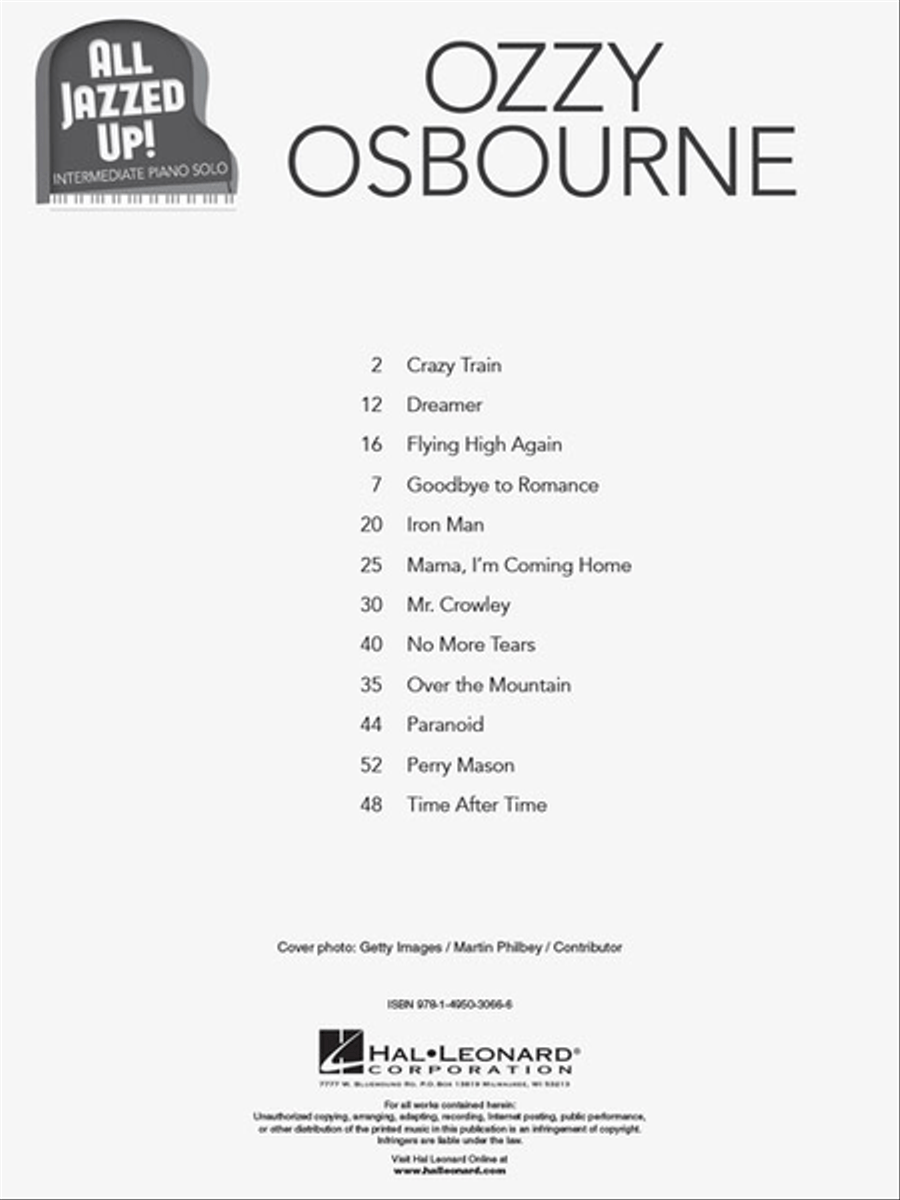 Ozzy Osbourne - All Jazzed Up! Piano Solo scores gallery preview page 2