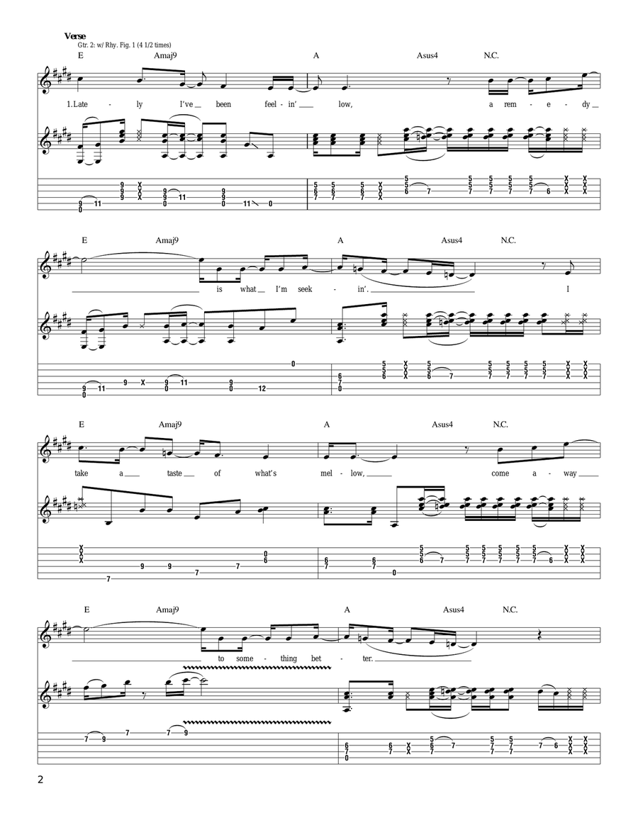 Jimi Thing Acoustic Guitar scores gallery preview page 2