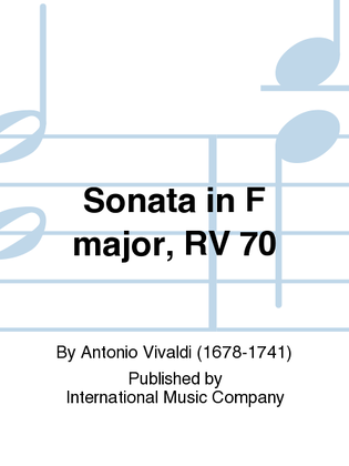 Book cover for Sonata In F Major, Rv 70 (With Cello Ad Lib.)