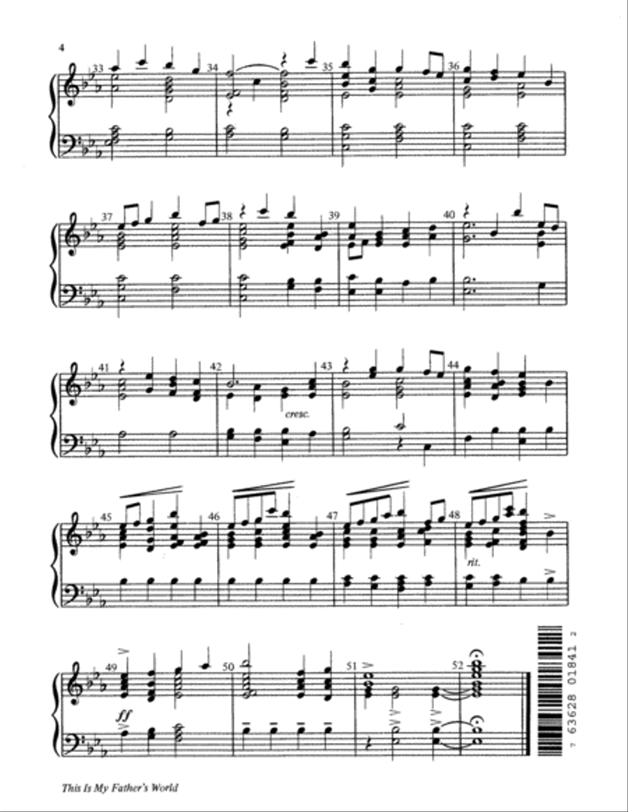 This Is My Father's World 3-Octaves scores gallery preview page 7