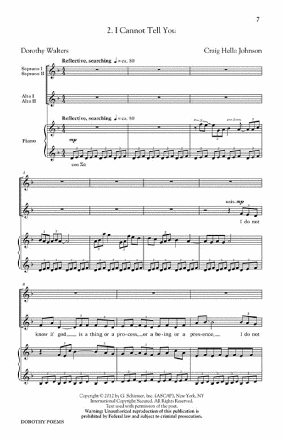 Dorothy Poems SSAA scores gallery preview page 3