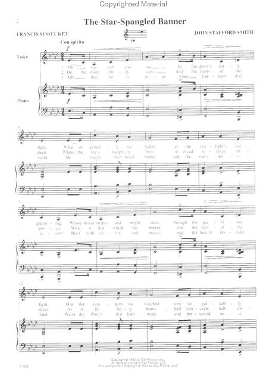 Star Spangled Banner Star Spangled Banner Soprano Voice scores gallery preview page 2