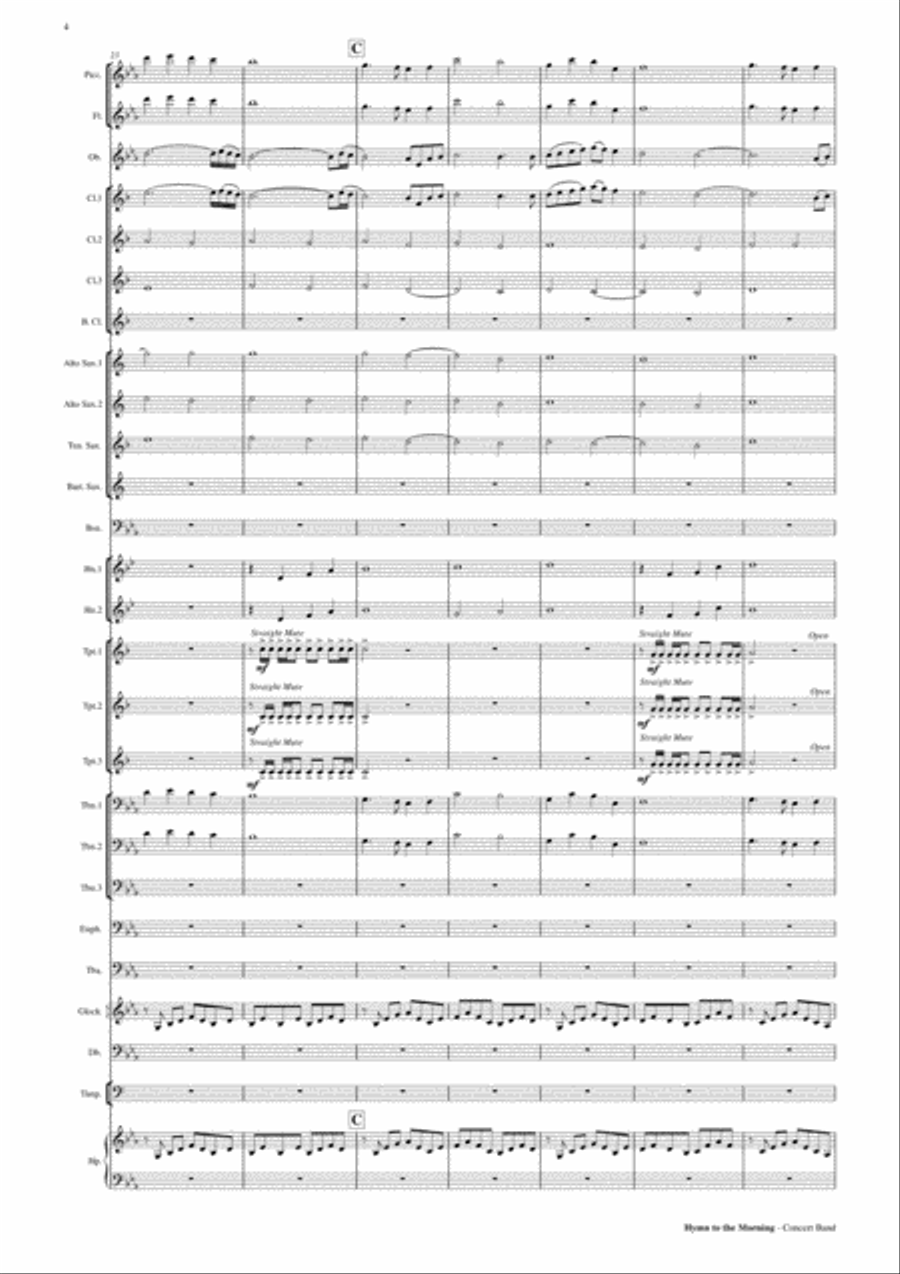 Hymn to the Morning - Concert Band Score and Parts PDF Concert Band scores gallery preview page 5