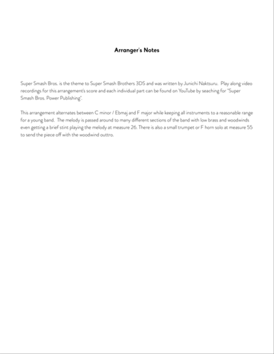Smash Bros Concert Band scores gallery preview page 2