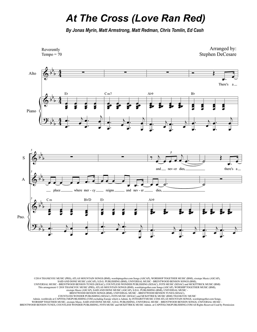 At The Cross (love Ran Red) SA scores gallery preview page 1