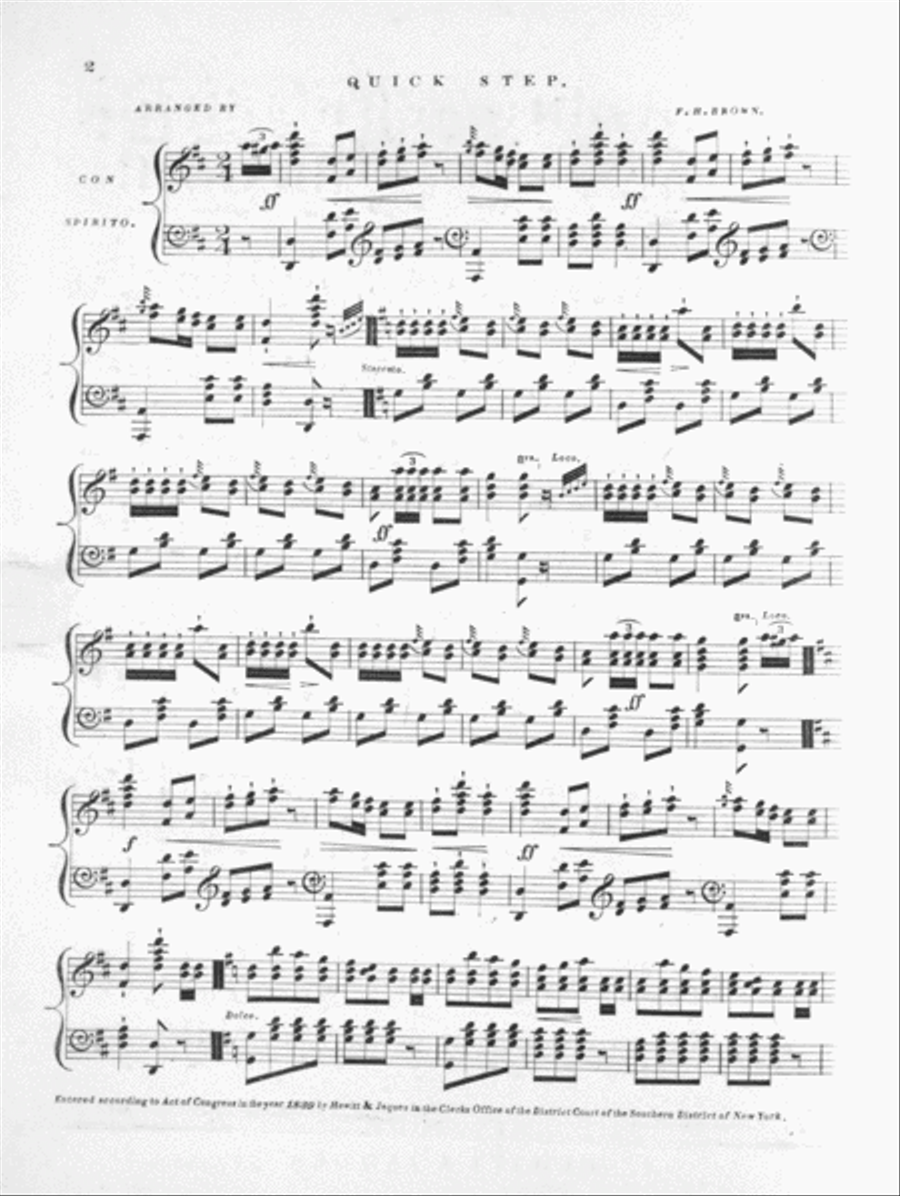 The New York Light Guard's Quick Step Piano Solo scores gallery preview page 2