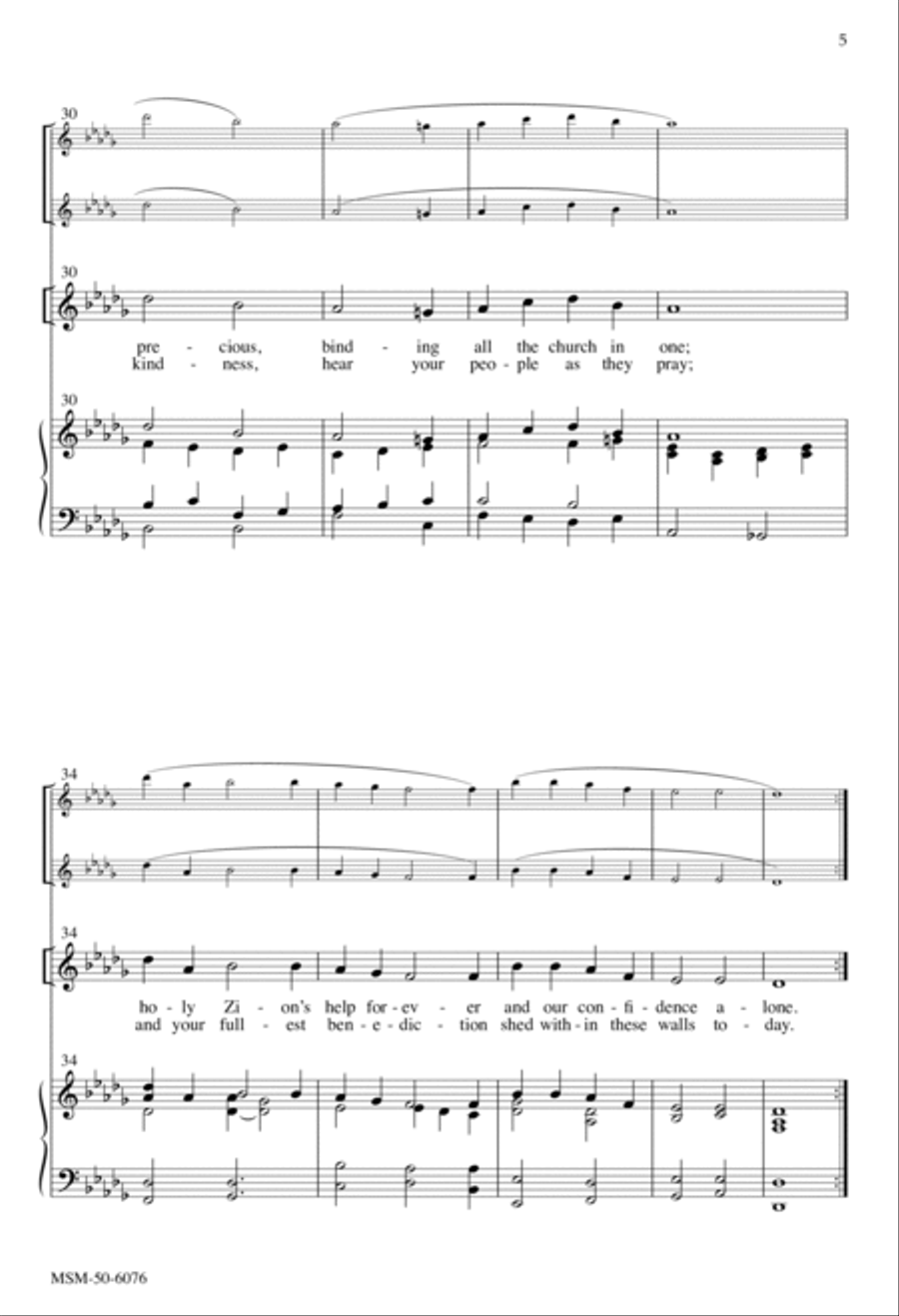 Christ Is Made the Sure Foundation 4-Part scores gallery preview page 5