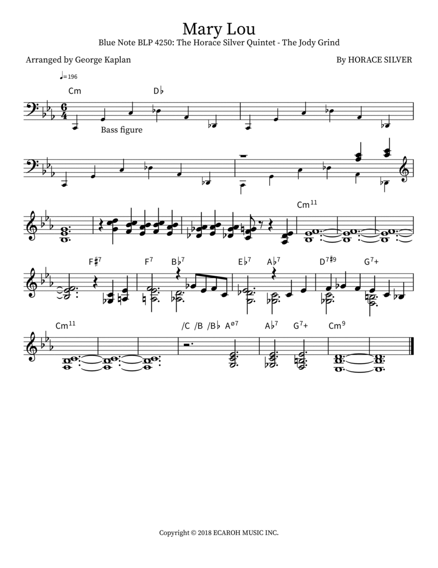 Mary Lou Piano scores gallery preview page 1