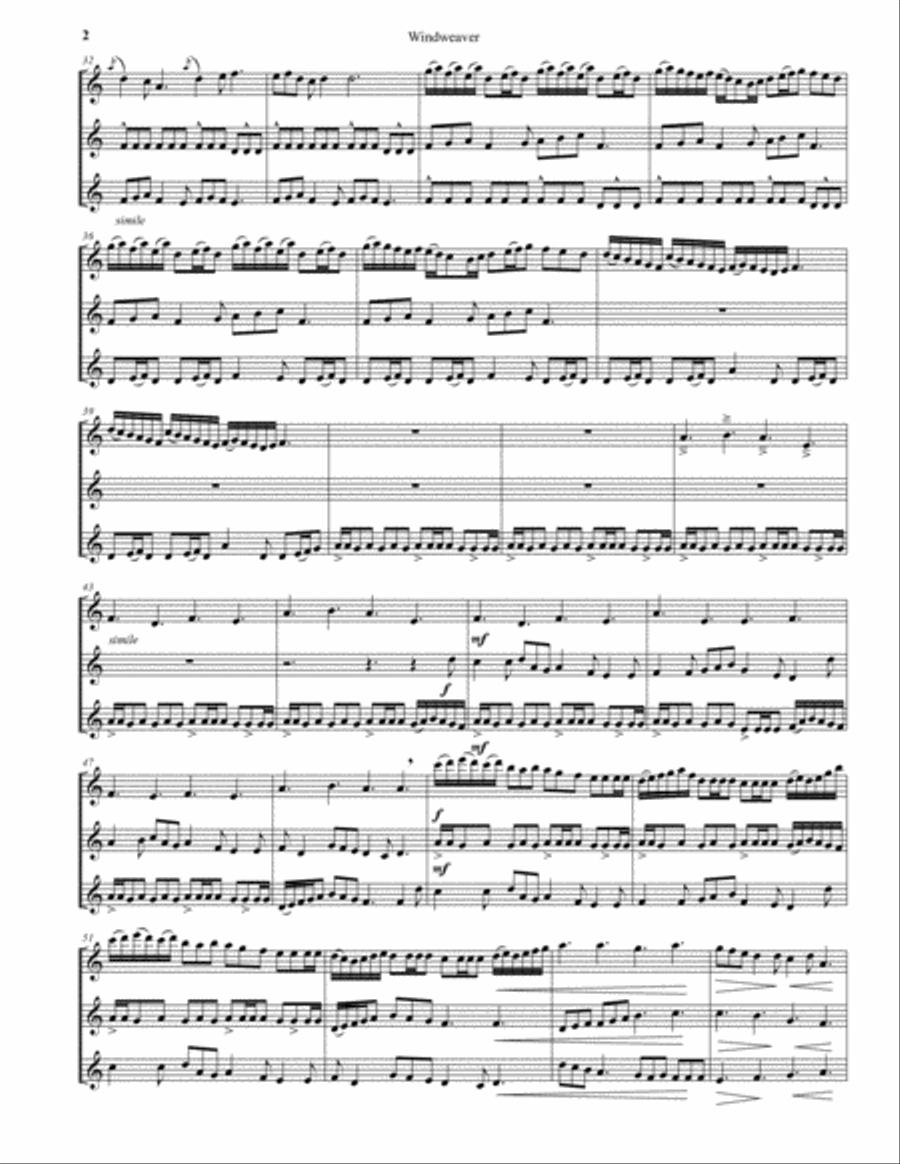 Windweaver Flute Trio Flute Trio scores gallery preview page 4