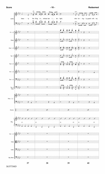 Redeemed - Orchestral Score and CD with Printable Parts