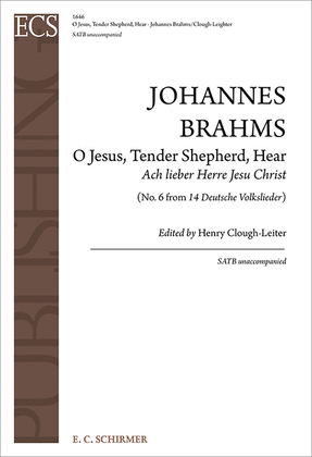 Book cover for O Jesus, Tender Shepherd, Hear: Ach lieber Herre Jesu Christ (No. 6 from 14 Deutsche Volkslieder)