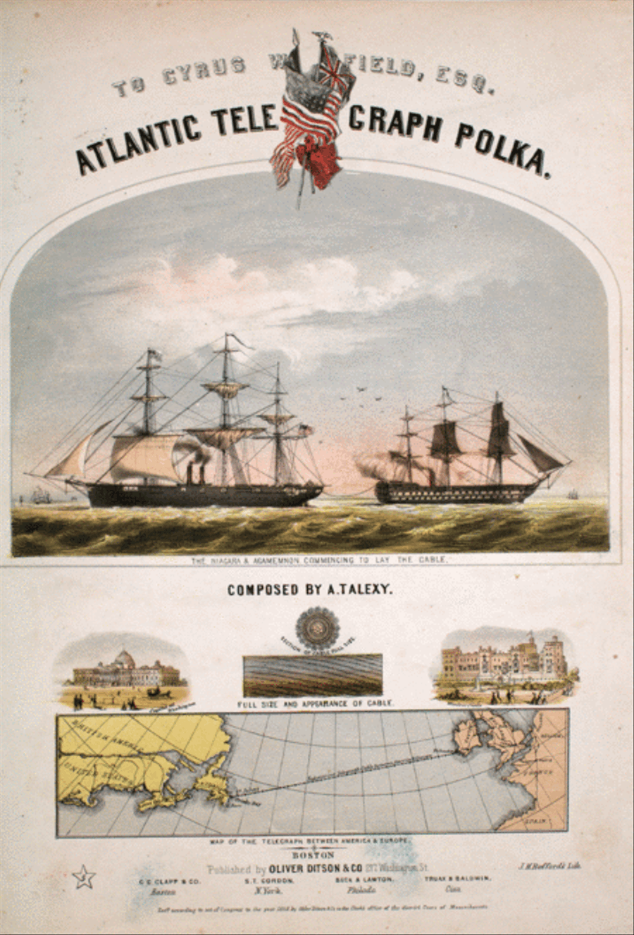 Atlantic Telegraph Schottisc Piano Solo scores gallery preview page 1