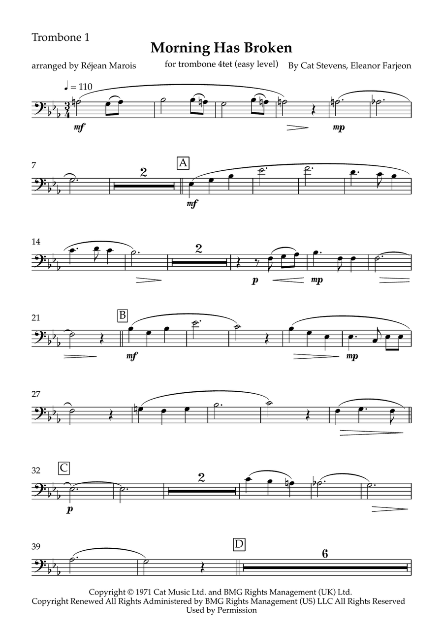 Morning Has Broken Morning Has Broken Brass Quartet scores gallery preview page 6