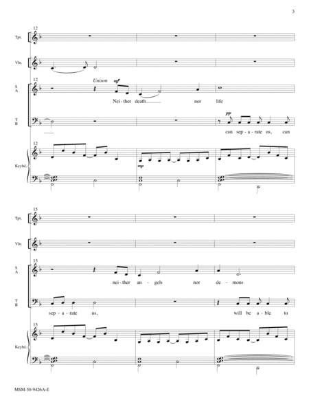 Love Never Ends (Downloadable Full Score and Parts)