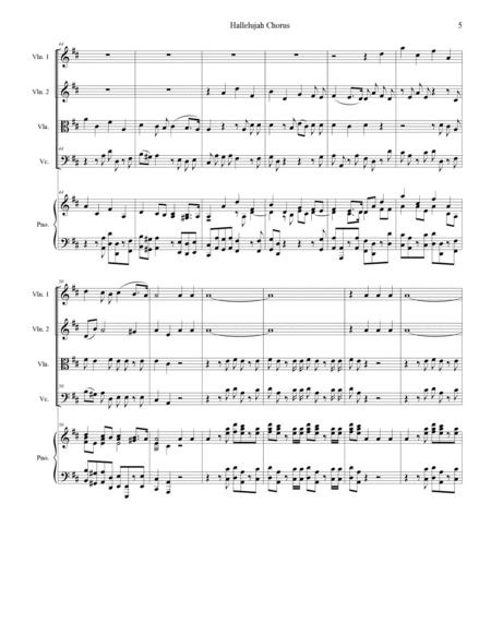 Hallelujah Chorus (String Quartet and Piano) image number null