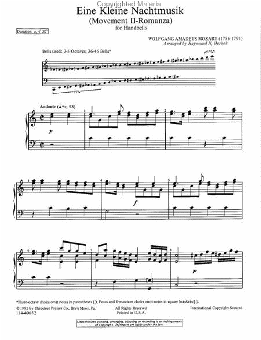 Eine Kleine Nachtmusik Chamber Music scores gallery preview page 2