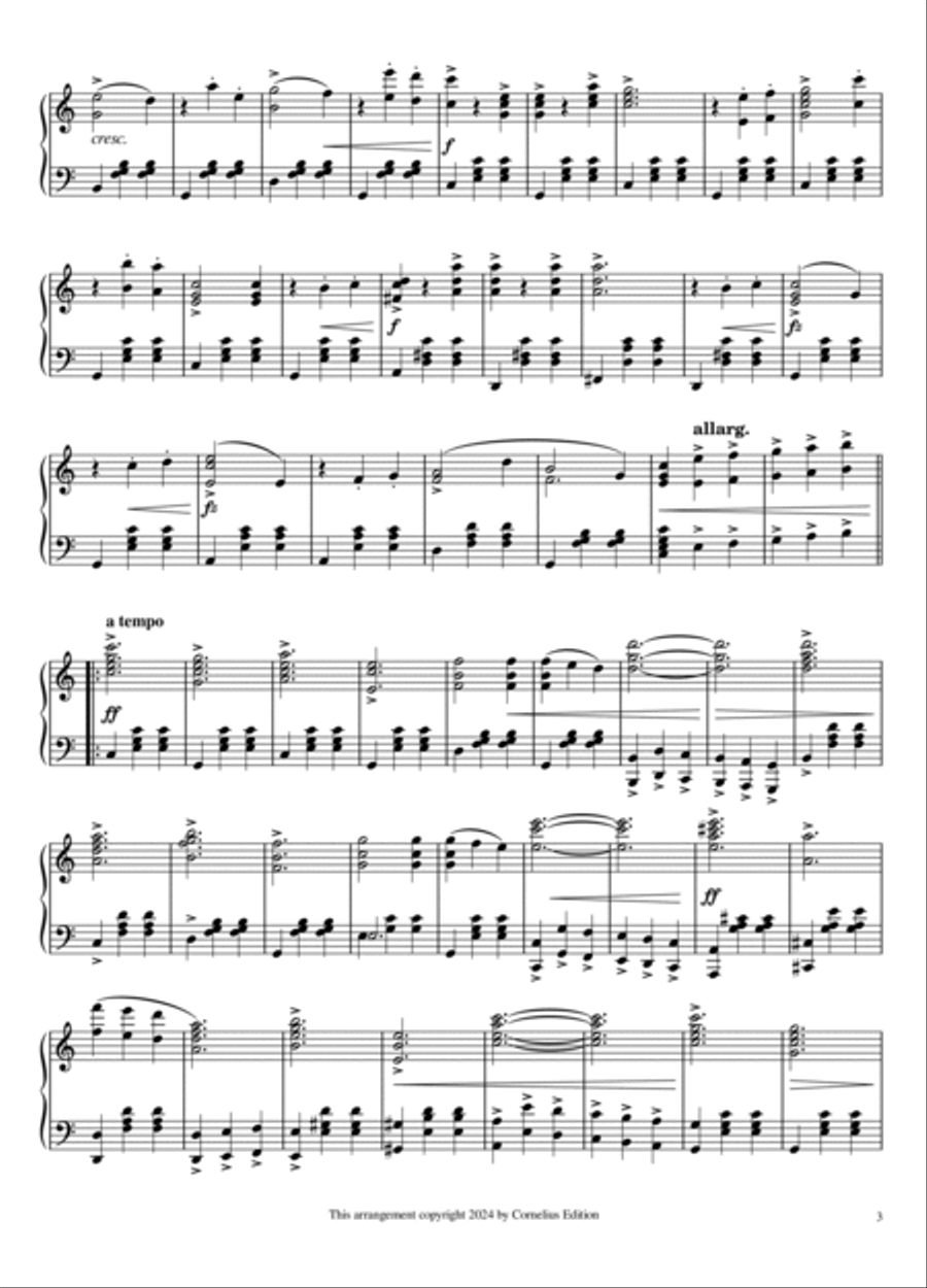 The Merry Widow Waltz (Complete) for Piano Piano Solo scores gallery preview page 3
