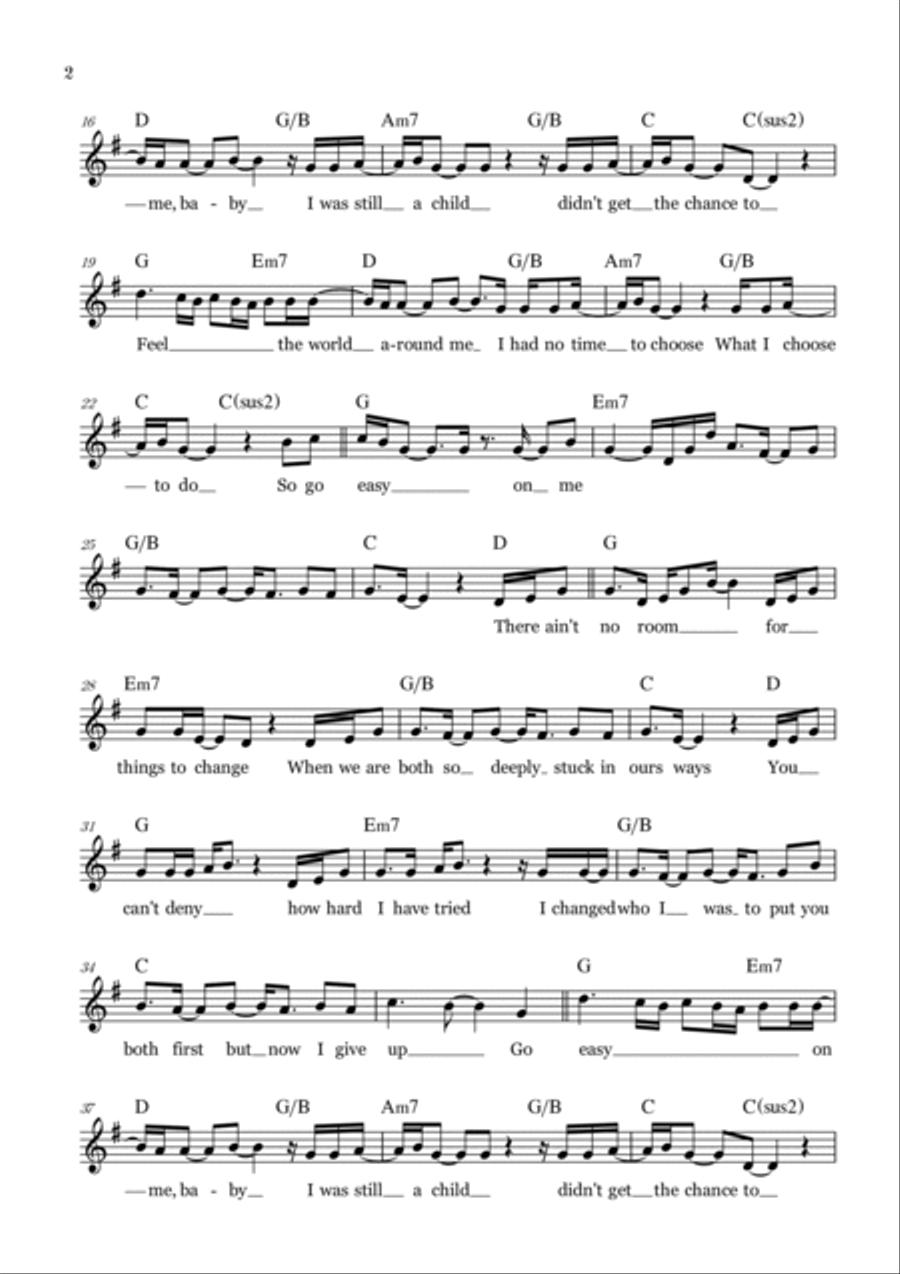 Easy On Me Piano scores gallery preview page 2