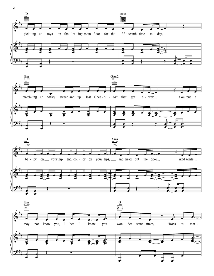 Do Everything Piano, Vocal, Guitar scores gallery preview page 2